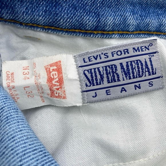 Levi’s Silver Medal Denim Jeans For Men Vintage 80-90s W34xL32 Light Made In USA - Picture 3 of 8